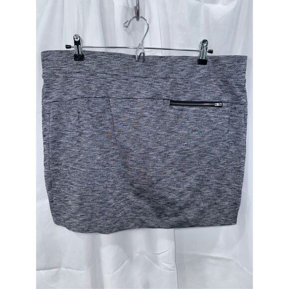 Athleta Gray Heathered Athleisure Skort | Sz L - Picture 6 of 6